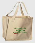 シルク スクリーンによって印刷されるロゴのカスタマイズされた緑の非編まれた食料雑貨入れの袋