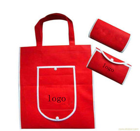 赤い Foldable 昇進のギフトは友好的なキャンバスのショッピング戦闘状況表示板 Eco を袋に入れます